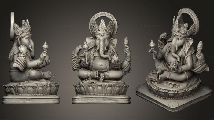Indian sculptures (Ganesh Sculpute, STKI_0112) 3D models for cnc